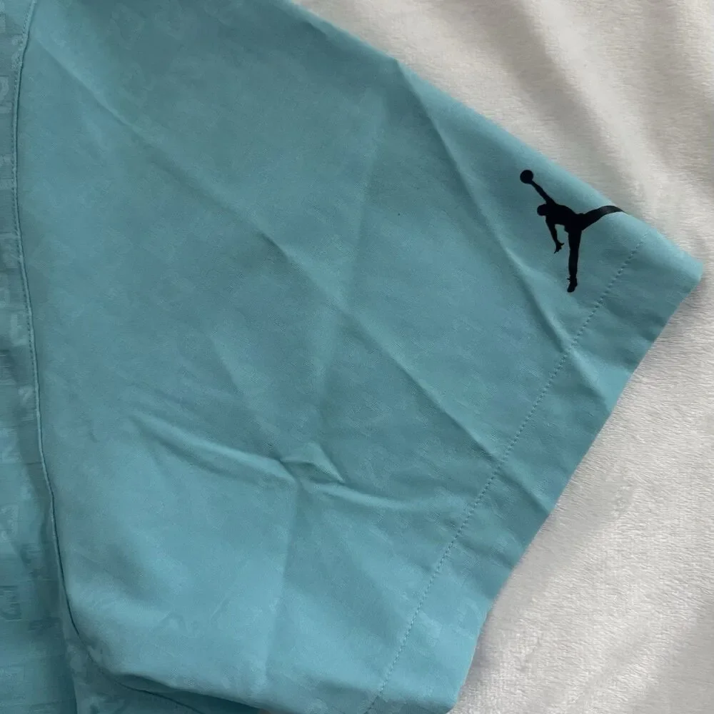 Air Jordan SAMPLE Monogram Button Down Short Sleeve Shirt